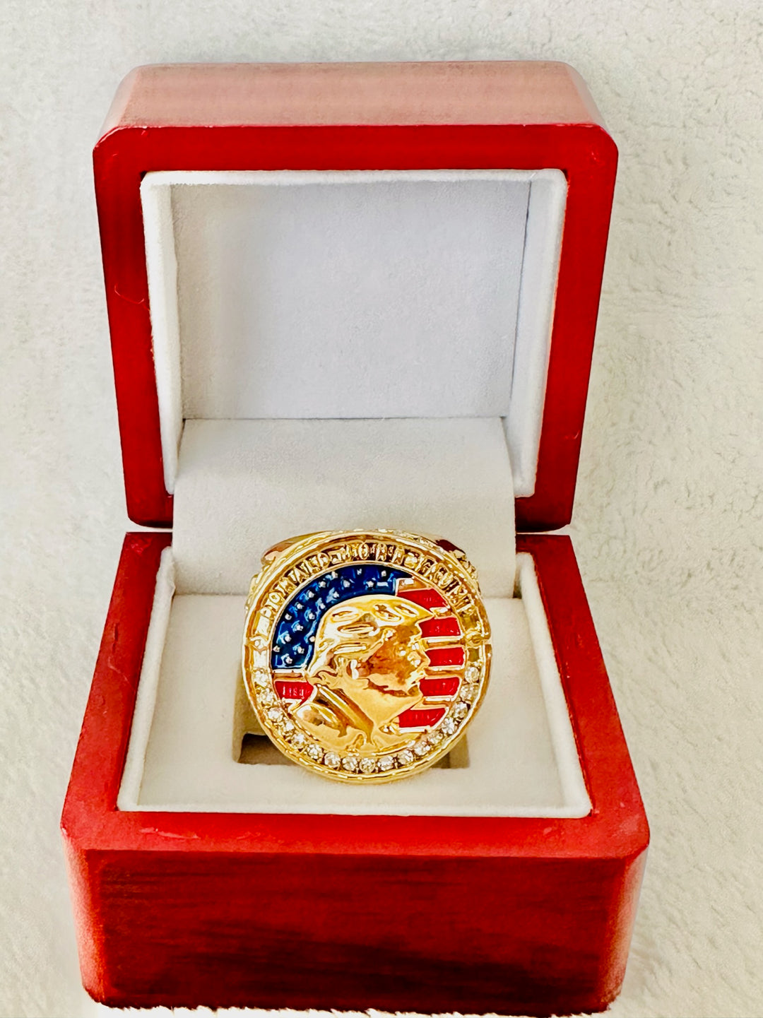 President Trump 45th President Ring with box - EB Sports Champion's Cache