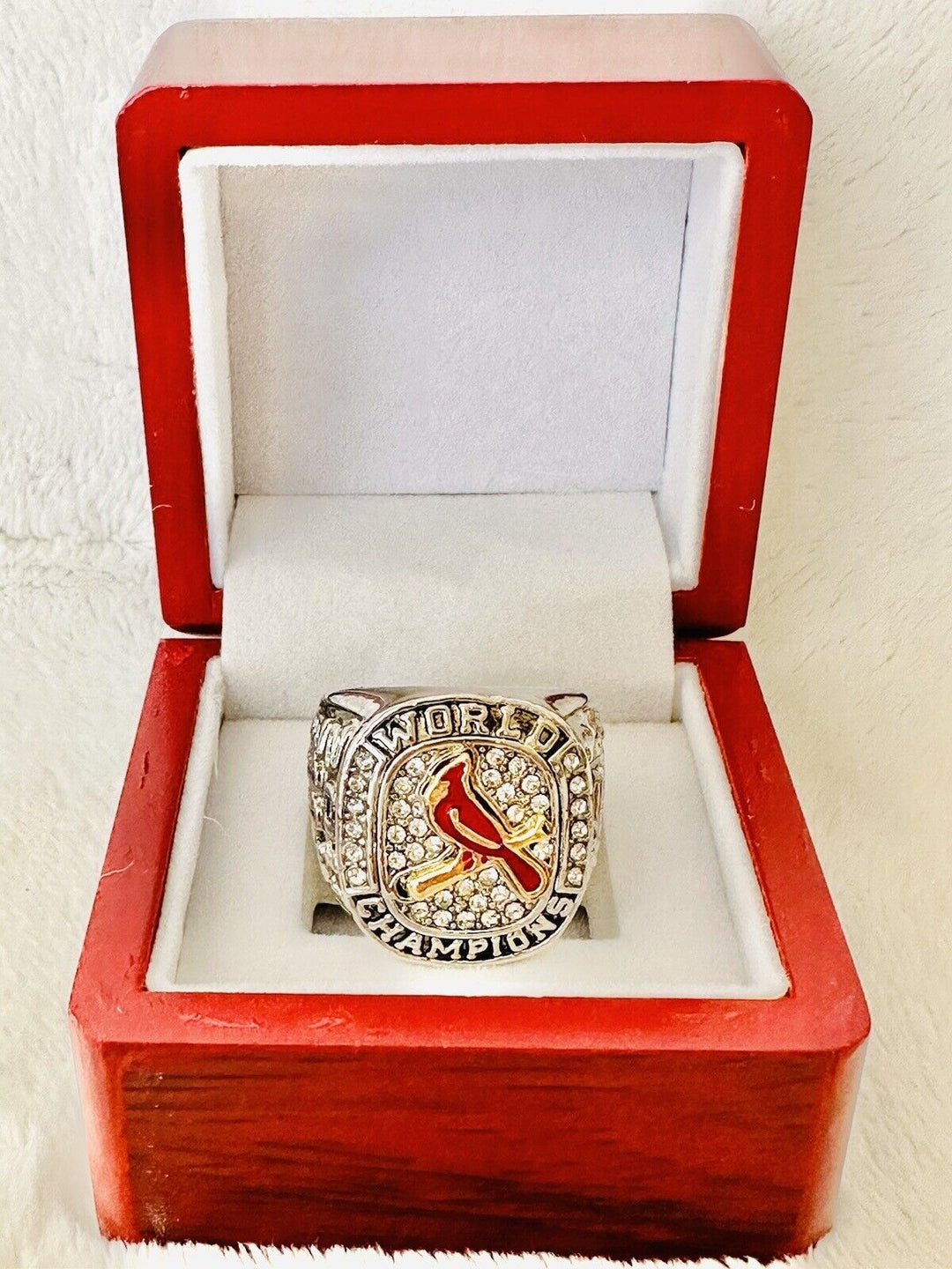 2011 St Louis Cardinals World Series Championship Ring W Box,  SHIP - EB Sports Champion's Cache