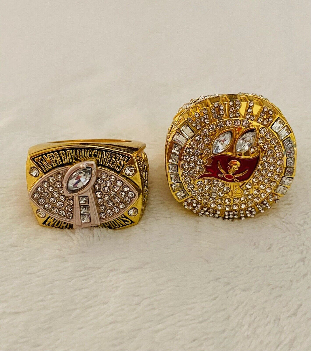 2 PCS Tampa Bay Buccaneers Super Bowl Ring SET,  SHIP - EB Sports Champion's Cache