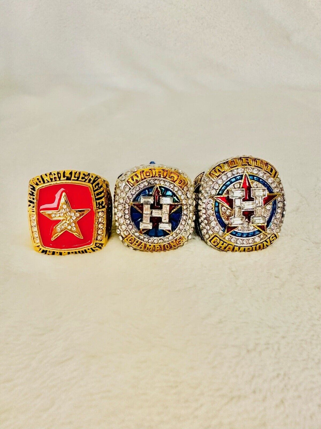 HOUSTON ASTROS World Series CHAMPIONSHIP Ring Set, US SHIP 2005/2017/2022 - EB Sports Champion's Cache