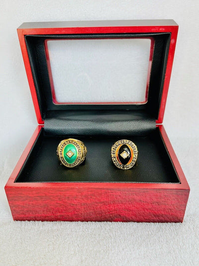 2PCS Green Bay Packers Championship Replica Ring SET W Case, US SHIP. 1961/1962 - EB Sports Champion's Cache