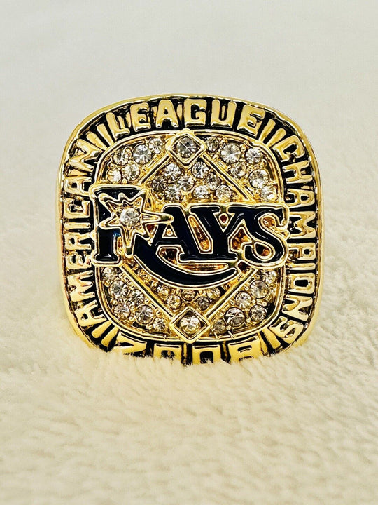 2008 Tampa Bay Rays American League Championship Ring W Box,  SHIP - EB Sports Champion's Cache