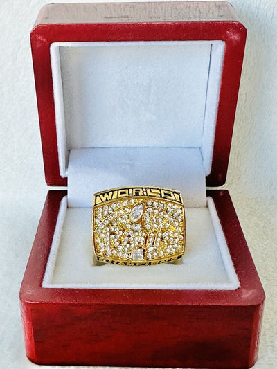 1999 St Louis Rams Championship Ring W Box, Warner, US SHIP - EB Sports Champion's Cache