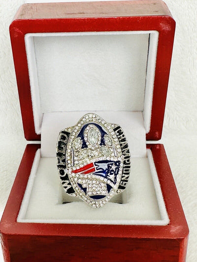 2016 New England Patriots Championship Ring W Box Silver Plated, Brady, US SHIP - EB Sports Champion's Cache