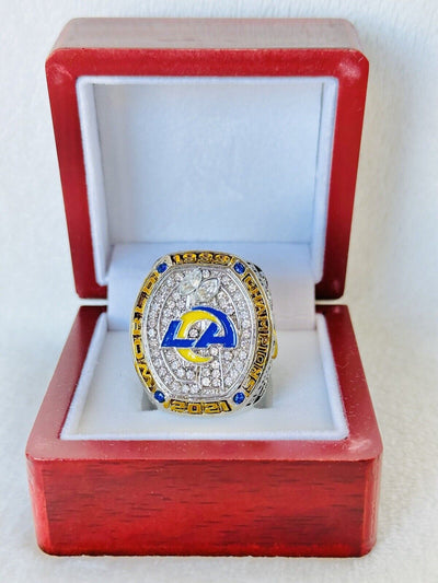 2021 LA Rams Championship Ring W Box, Donald, US SHIP - EB Sports Champion's Cache