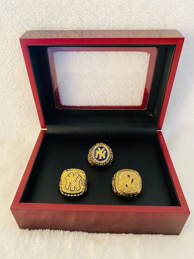3 PCS NEW YORK Yankees World Series Champions Ring Set W Box, US SHIP 1998/99/00 - EB Sports Champion's Cache