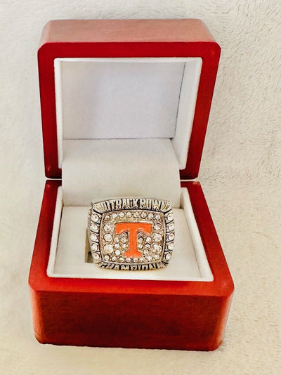 2008 Tennessee Volunteers Outback bowl Championship Ring W Box, Ship From US - EB Sports Champion's Cache