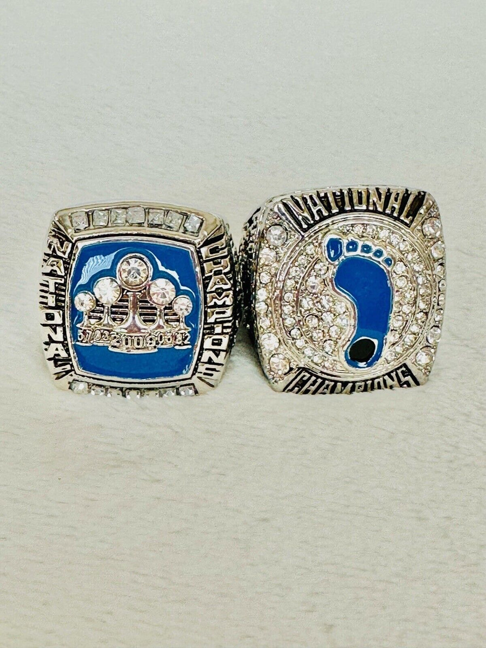 2 PCS North Carolina Tarheels SP Brass Championship Ring W Box, US Ship 2009/17 - EB Sports Champion's Cache