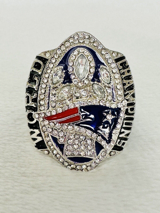 2016 New England Patriots Championship Ring W Box Silver Plated, Brady, US SHIP - EB Sports Champion's Cache