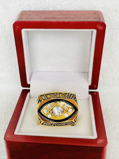 New York Jets 1968 Championship Ring W Box, Namath, US SHIP - EB Sports Champion's Cache