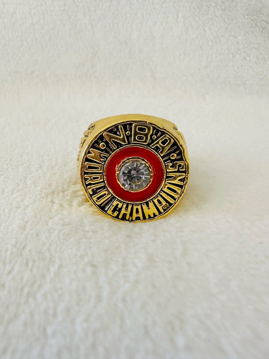 1983 Philadelphia 76ers Championship Ring W Box Replica Malone,  SHIP - EB Sports Champion's Cache