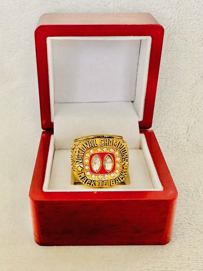 1995 Nebraska Cornhuskers 18k GP Brass Championship Ring W Box, US SHIP - EB Sports Champion's Cache