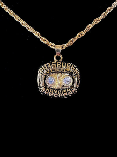 1975 Pittsburgh Steelers Super Bowl Championship Pendant Necklace, USA SHIP - EB Sports Champion's Cache