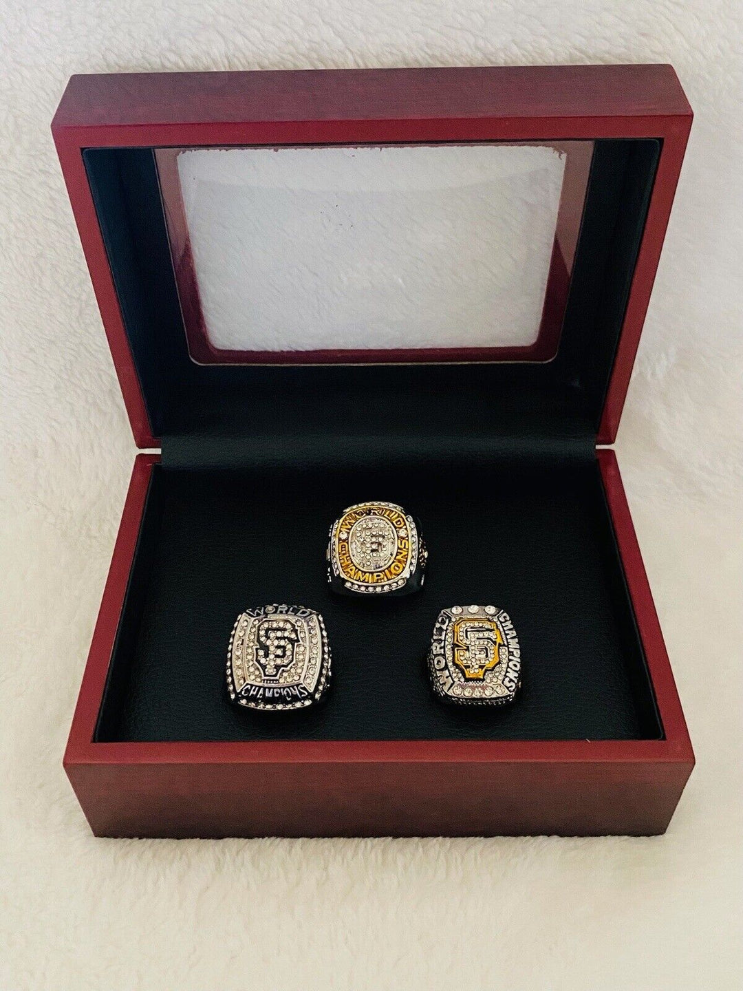 San Francisco Giants World Series Championship Ring Set W Box US SHIP 2010/12/14 - EB Sports Champion's Cache