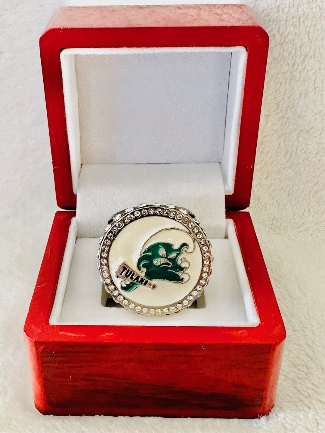 Tulane University Green Wave Authentic RING W Box, US SHIP - EB Sports Champion's Cache