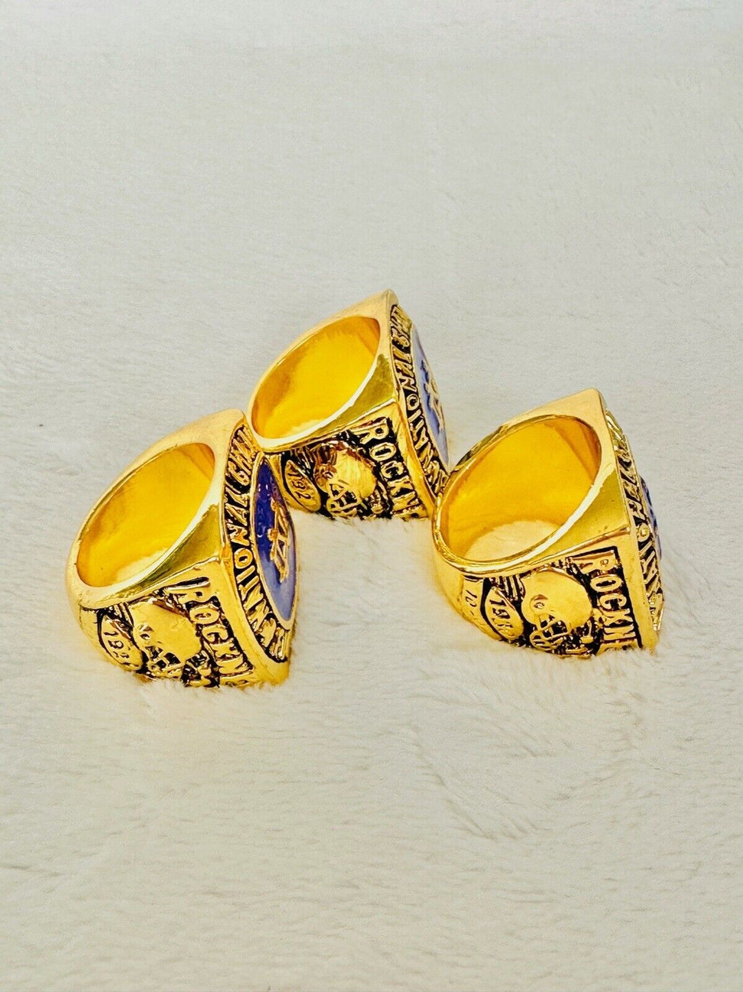 3 PCS Notre Dame Championship Display fan Ring Set US SHIP - EB Sports Champion's Cache