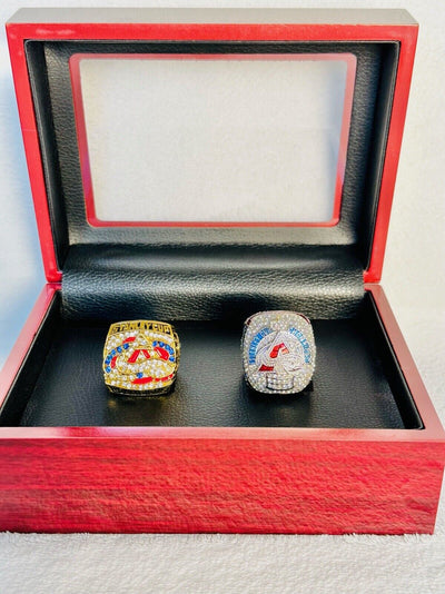 2 Colorado Avalanche Stanley Cup Championship ring Set W Box, US SHIP 2001/2022 - EB Sports Champion's Cache