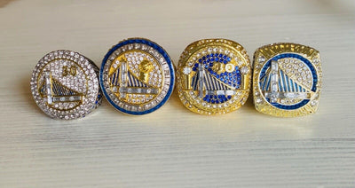 4 PCS Golden State Warriors Championship Ring Complete Set,  SHIP - EB Sports Champion's Cache