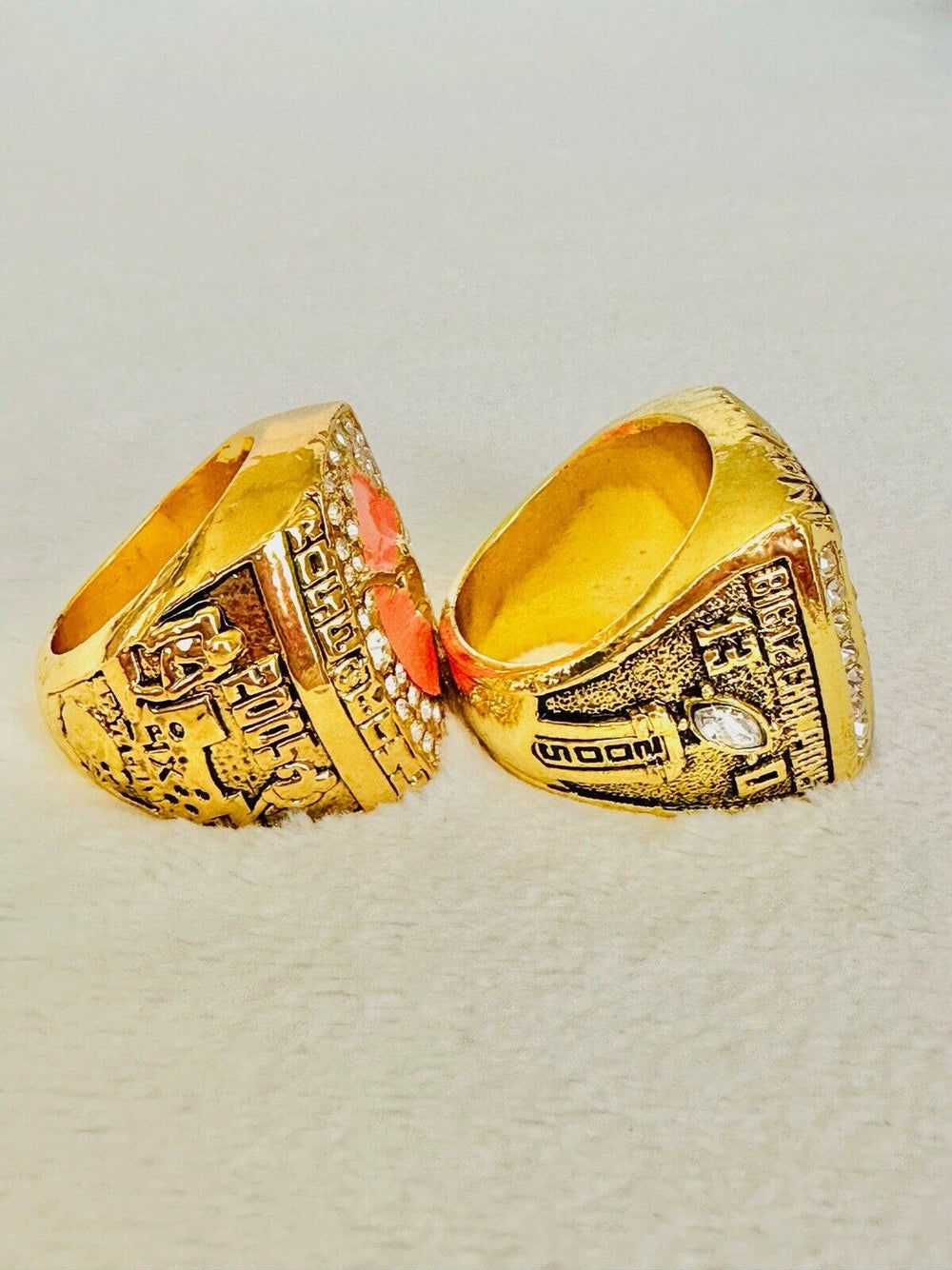 2 PCS University Of Texas LONGHORNS Championship Ring Replica, US SHIP 2005 - EB Sports Champion's Cache