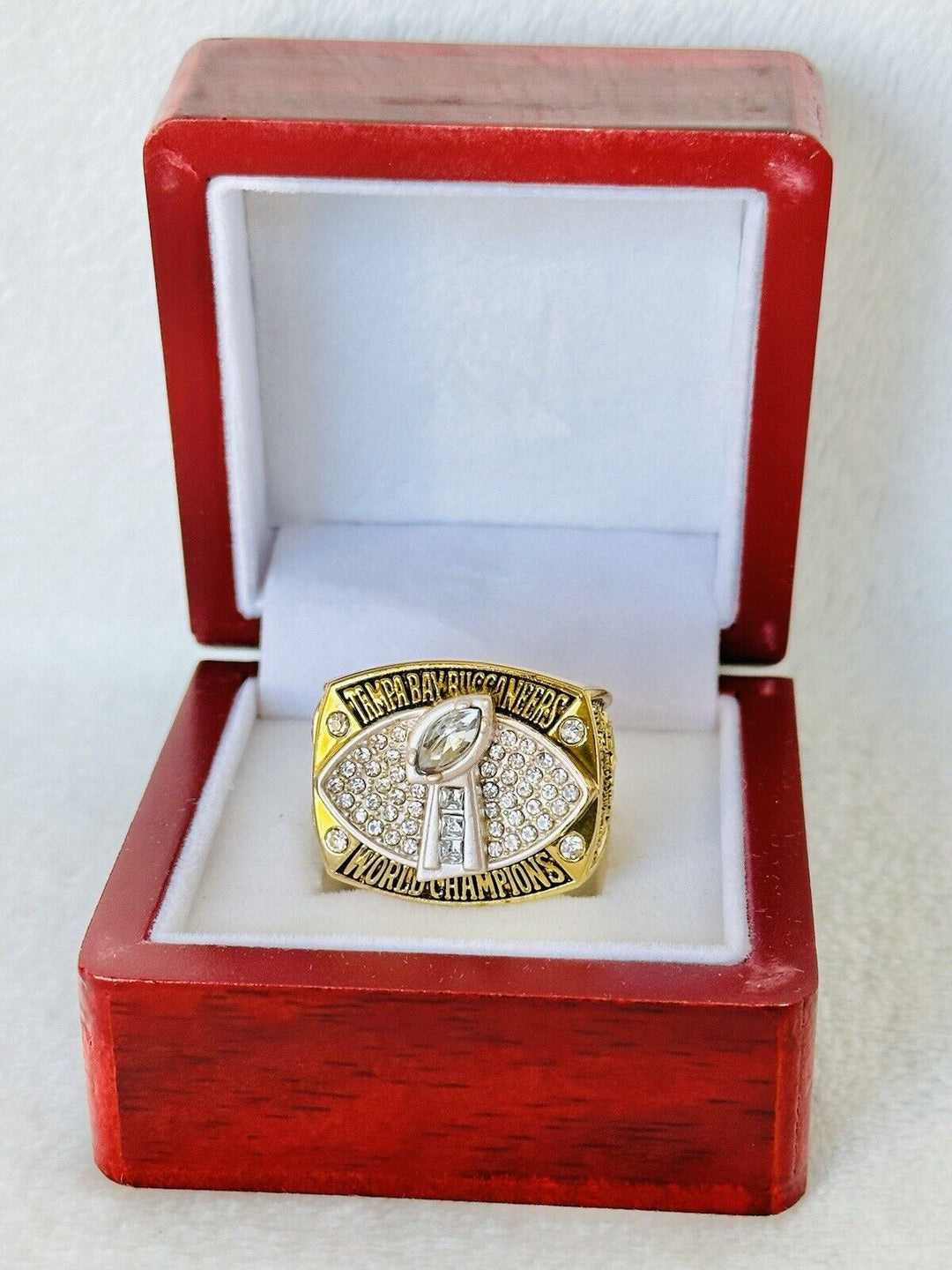 2002 Tampa Bay Buccaneers Ring W Box Super Bowl Championship Replica,  SHIP - EB Sports Champion's Cache