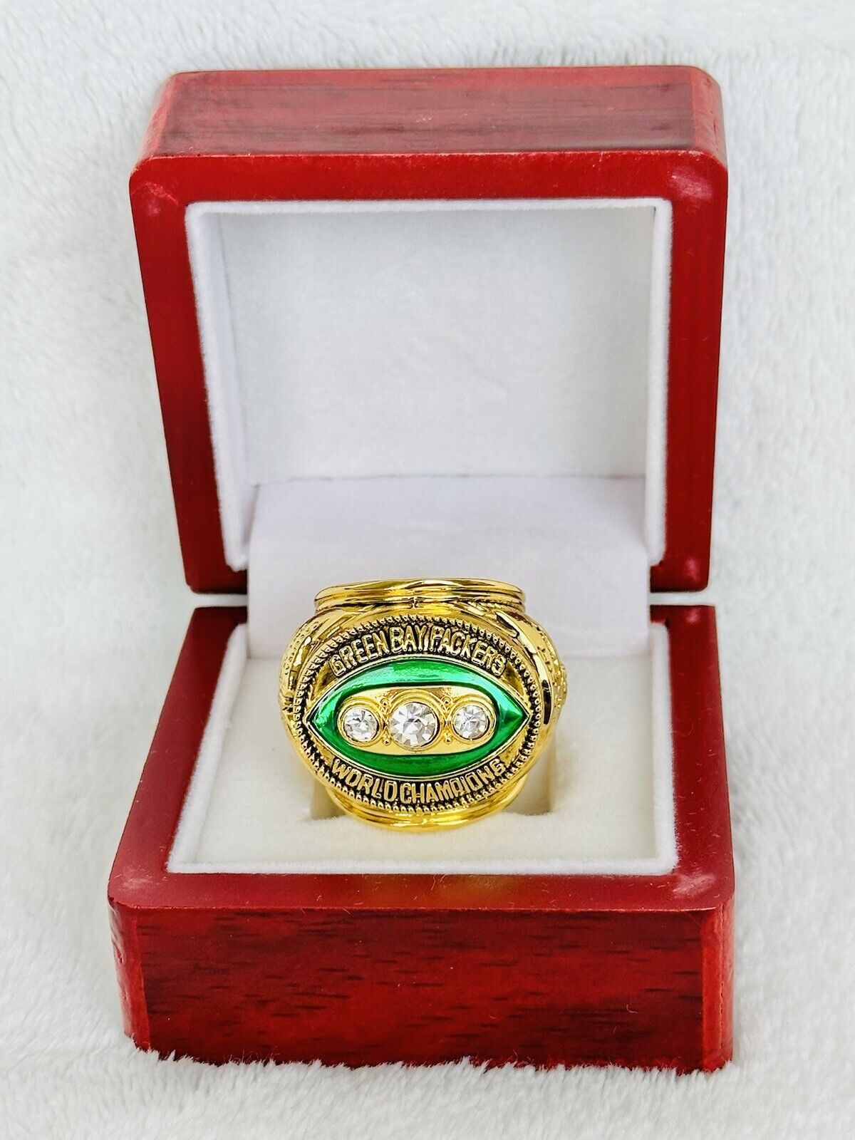 1967 Green Bay Packers Championship Replica Ring W Box, US SHIP - EB Sports Champion's Cache