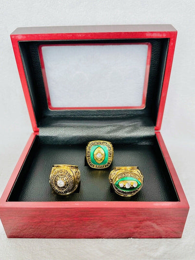 3 PCS Green Bay Packers Championship Ring SET W Box, US SHIP 3 Peat - EB Sports Champion's Cache