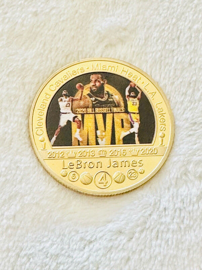 Lebron James 4 time finals MVP Commemorative Gold Coin Collectable, US SHIP - EB Sports Champion's Cache