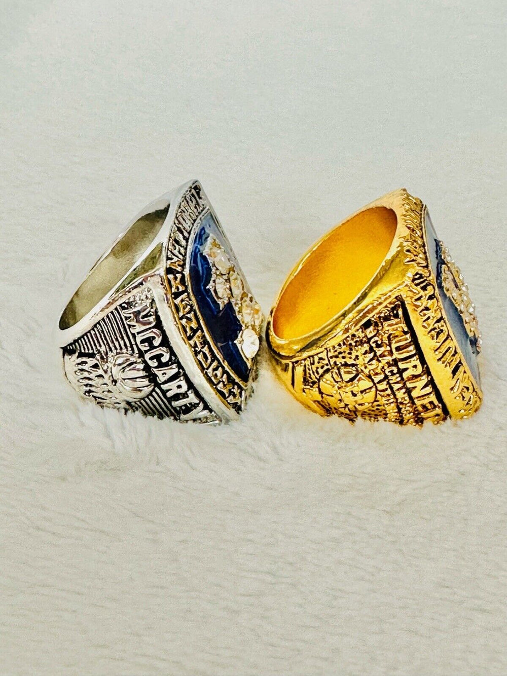 2 PCS Kentucky Wildcats 18k GP Brass Championship Ring, US SHIP 1996/98 - EB Sports Champion's Cache