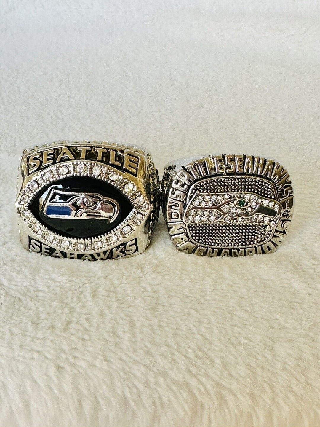 2 PCS Seattle Seahawks NFC Championship Ring SET, USA  SHIP - EB Sports Champion's Cache