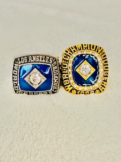 2 PCS LA Dodgers Championship Ring Set,  SHIP. 1981 And 1988 - EB Sports Champion's Cache