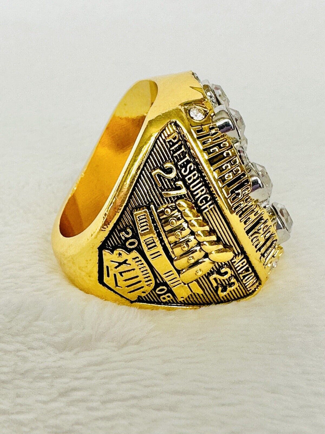 2008 Pittsburgh Steelers Ring - Super Bowl Championship Replica, USA SHIP - EB Sports Champion's Cache