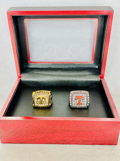 2 PCS Tennessee Volunteers Championship Ring W Box, Ship From US 1998/2008 - EB Sports Champion's Cache