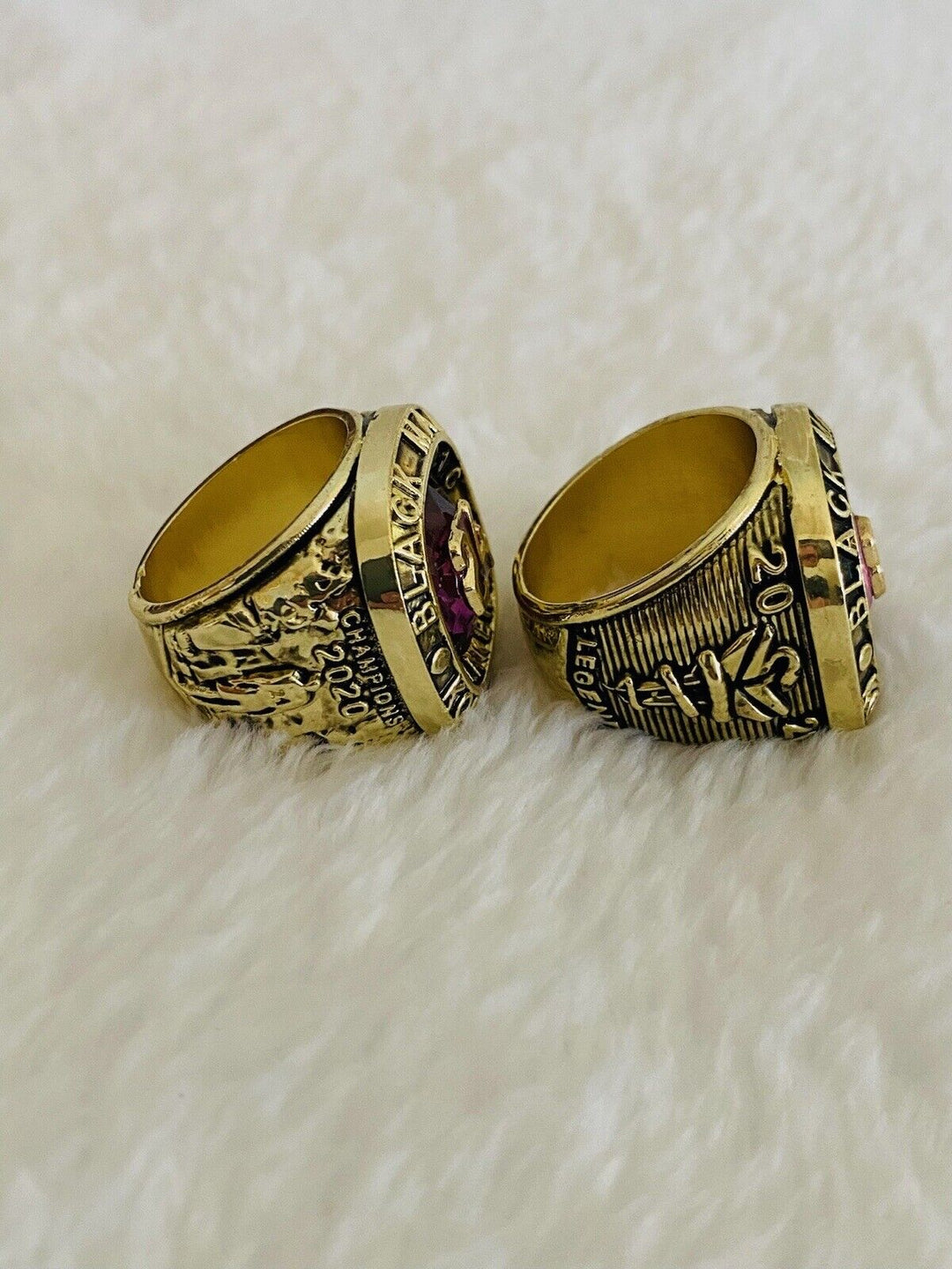 2 Pcs Los Angeles Lakers Kobe Bryant Hall Of Fame Ring Set,  SHIP - EB Sports Champion's Cache