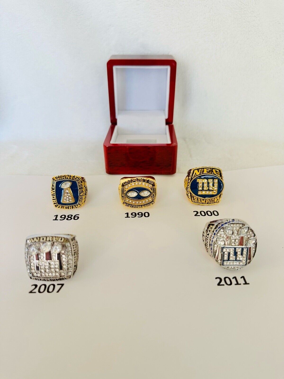 New York Giants Championship Ring W Box, US SHIP, PICK YOUR RING!!! - EB Sports Champion's Cache