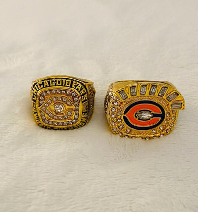 2PCS Chicago Bears Championship Ring SET, US SHIP. 1985/2006 - EB Sports Champion's Cache