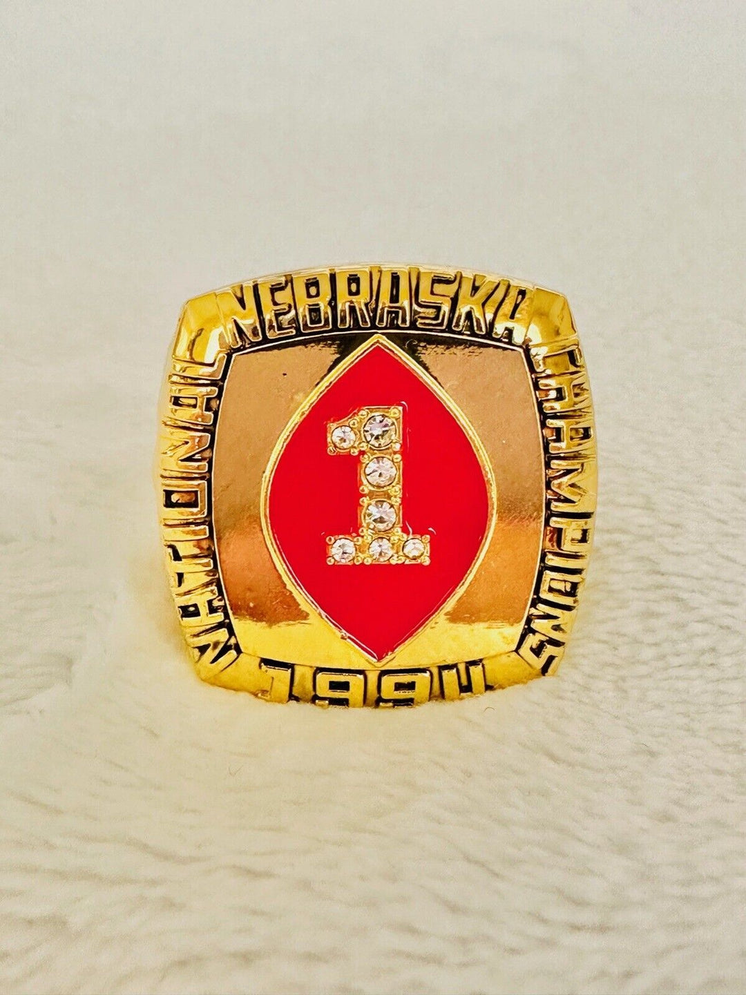 1994 Nebraska Cornhuskers 18k GP Brass Championship Ring, US SHIP - EB Sports Champion's Cache