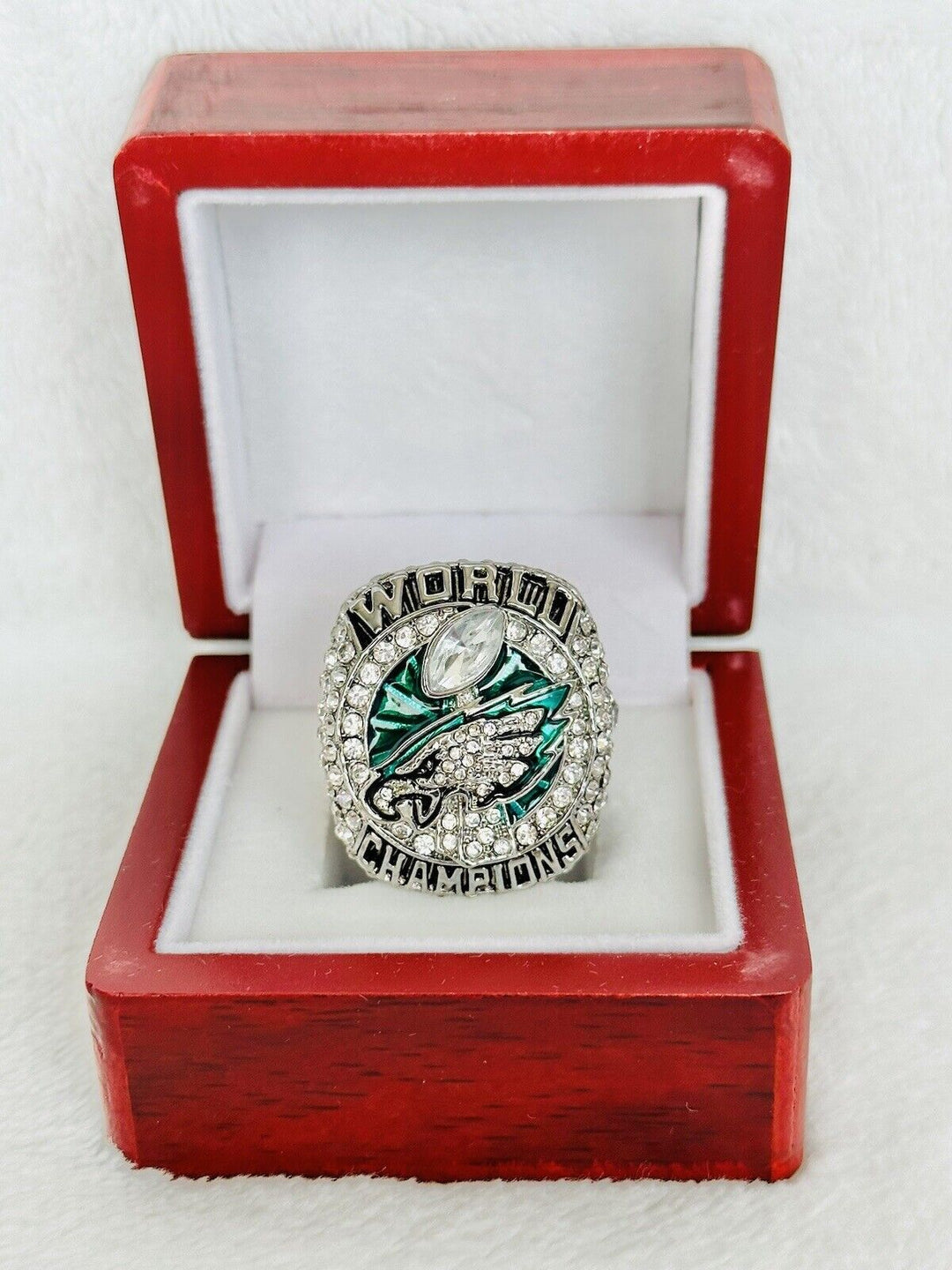 Philadelphia Eagles 2017 Championship Ring W Box, USA Seller - EB Sports Champion's Cache