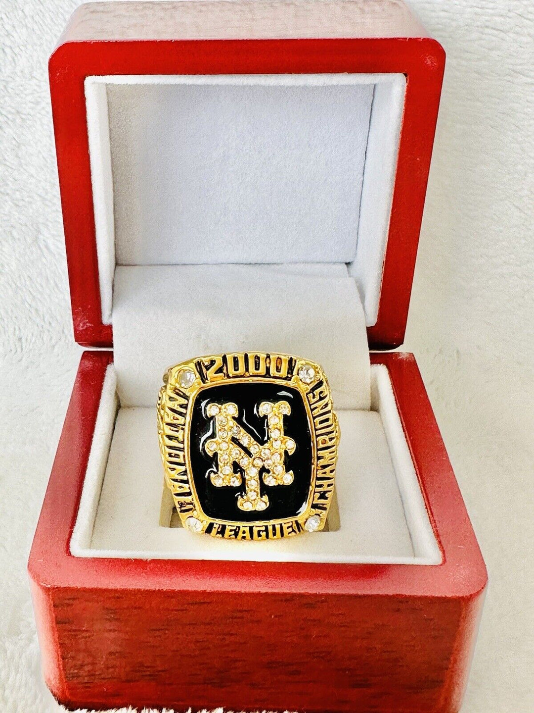 2000 New York Mets NL Championship Ring W Box,  SHIP - EB Sports Champion's Cache