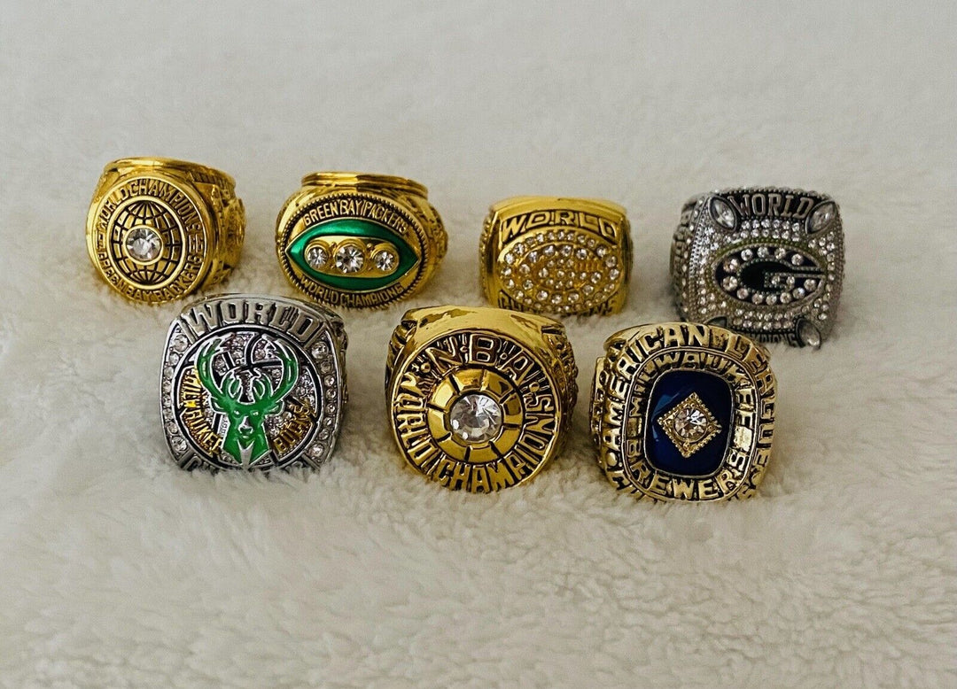 Wisconsin Ultimate Collection Championship Ring SET, US Ship NFL/MLB/NBA - EB Sports Champion's Cache