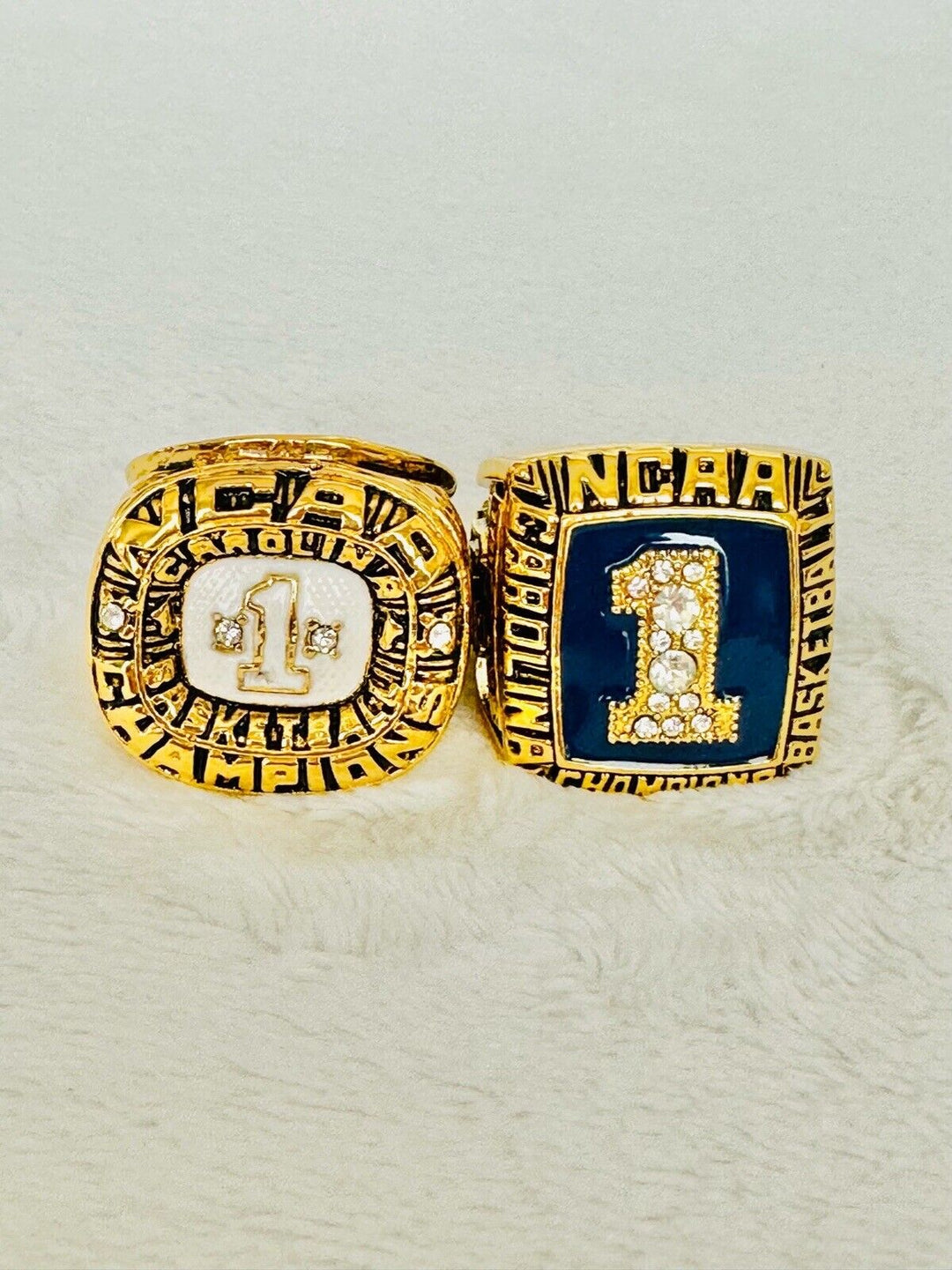 2 PCS North Carolina Tarheels NCAA SP Brass Championship Ring, US Ship 1982/93 - EB Sports Champion's Cache