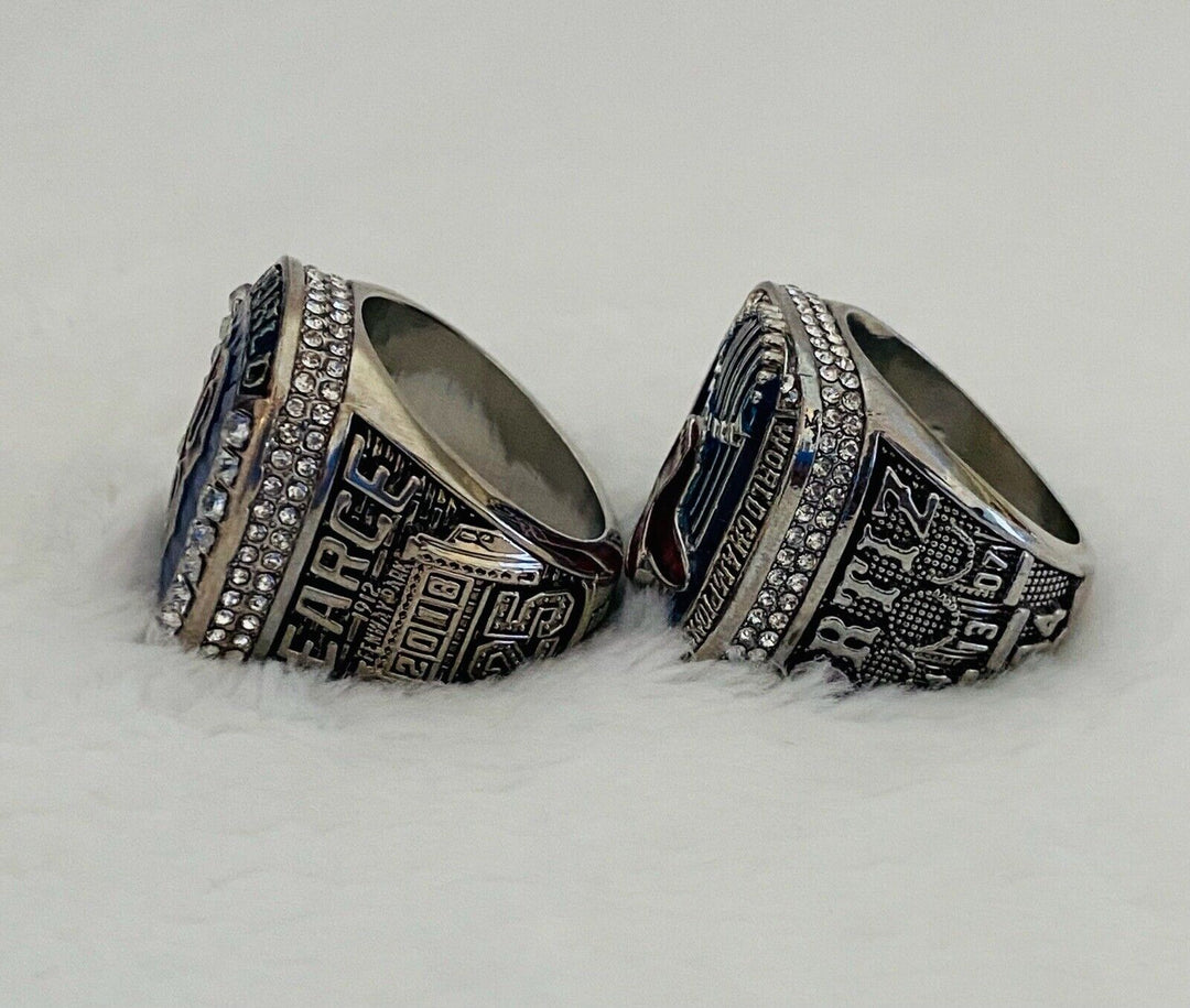 2 PCS Red Sox World Series Silver Championship Ring Set  SHIP 2013/18 - EB Sports Champion's Cache