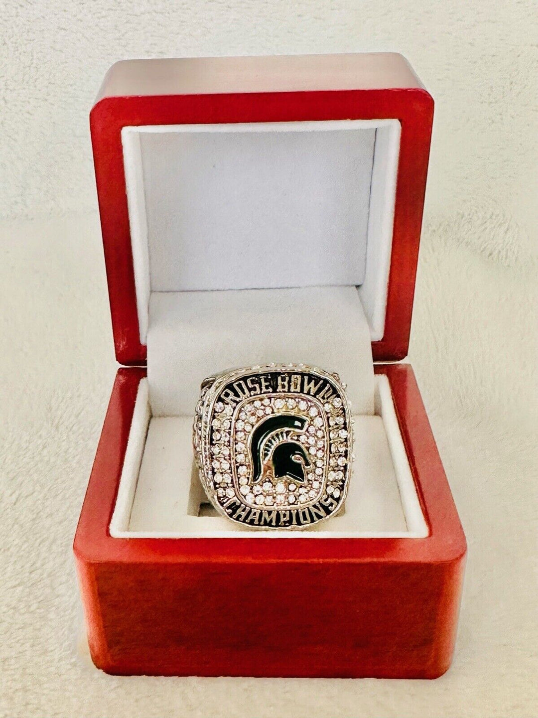 2013 Michigan State Spartans Rose Bowl Ring Championship Ring W Box, US Ship - EB Sports Champion's Cache