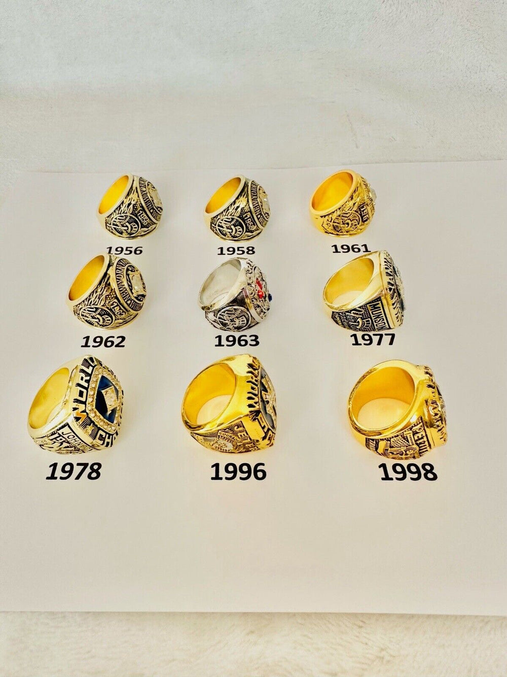 NEW YORK Yankees World Series Champions Ring, US SHIP 1956-1998, PICK YOUR RING - EB Sports Champion's Cache