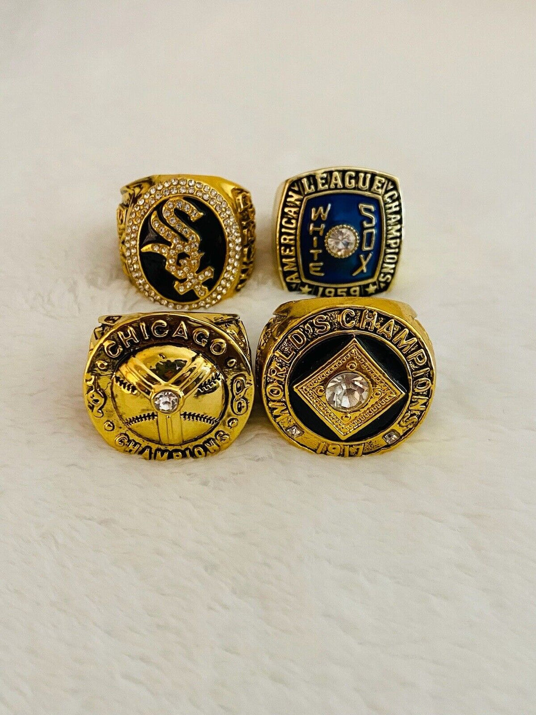 4 PCS Chicago White Sox World Series Ring Complete Set, US SHIP 1906-2005 - EB Sports Champion's Cache