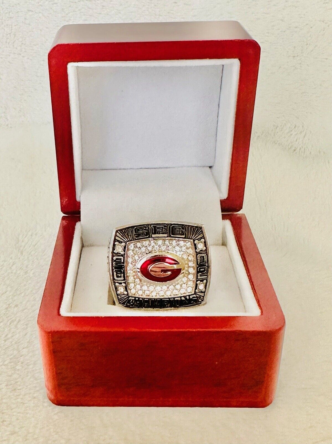 2002 Georgia Bulldogs SEC Championship Ring W Box, US SHIP - EB Sports Champion's Cache