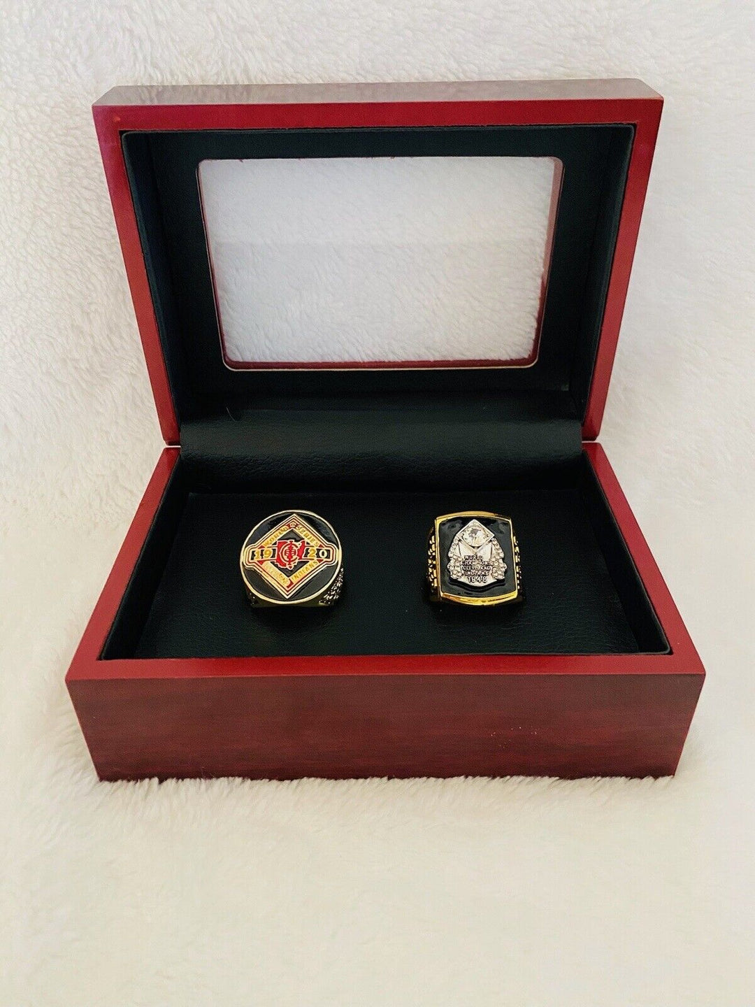 2 PCS Cleveland Indians World Series Championship Ring Set W Box,  SHIP - EB Sports Champion's Cache