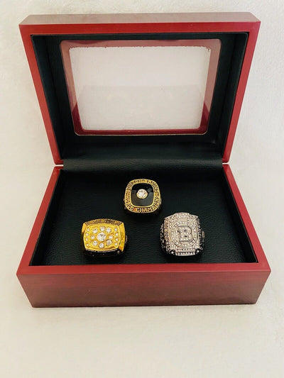 3 PCS Boston Bruins Stanley Cup Hockey Ring Set W Box,  SHIP - EB Sports Champion's Cache