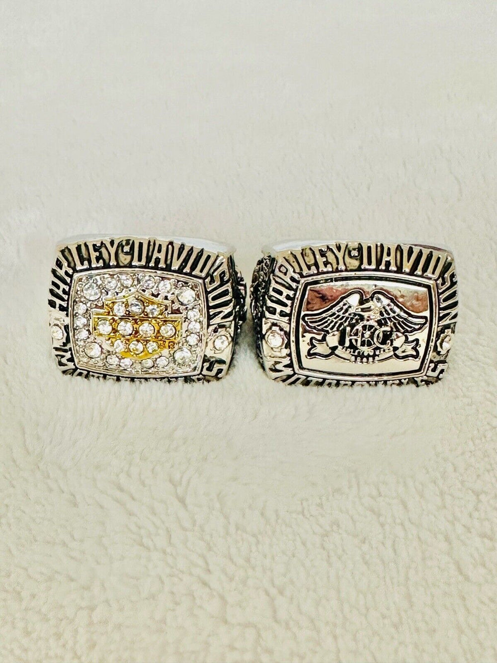 2 PCS Harley Davidson Ring: Breakout Softail/Sportster HOG, USA SHIP W box - EB Sports Champion's Cache