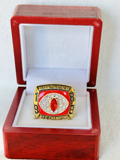 1983 Washington Redskins NFC Champions Replica Ring W Box, Riggins,  SHIP - EB Sports Champion's Cache