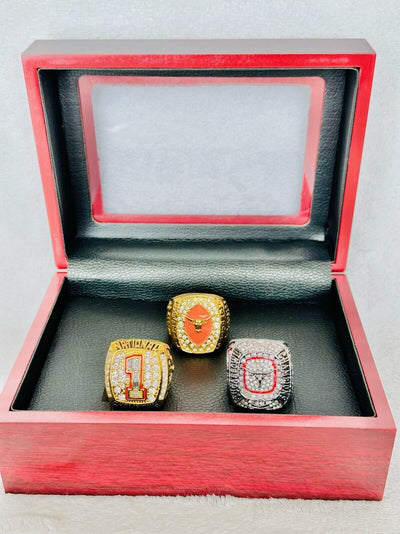 3 PCS University Of Texas LONGHORNS Championship Ring Set W Box, US SHIP - EB Sports Champion's Cache